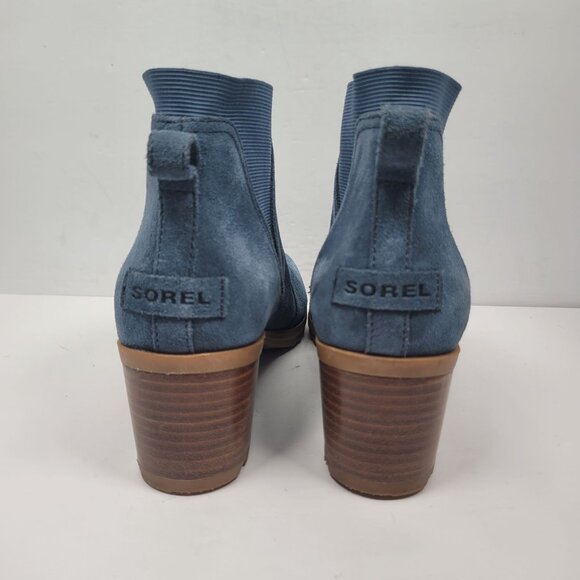 Sorel Cate Chelsea Women's Blue Ankle Boots NL4311-405 US Size 12 - Picture 4 of 9